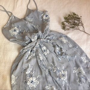 Striped Floral Romper